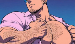 肌肉帅哥漫画,肌肉线条与动感魅力